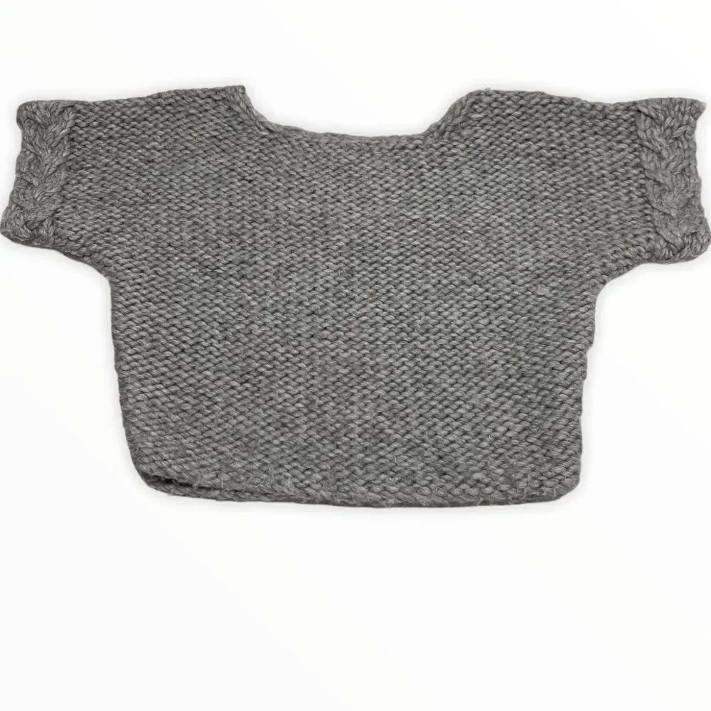 Kenji Hand Knit Gray Sweater size Large